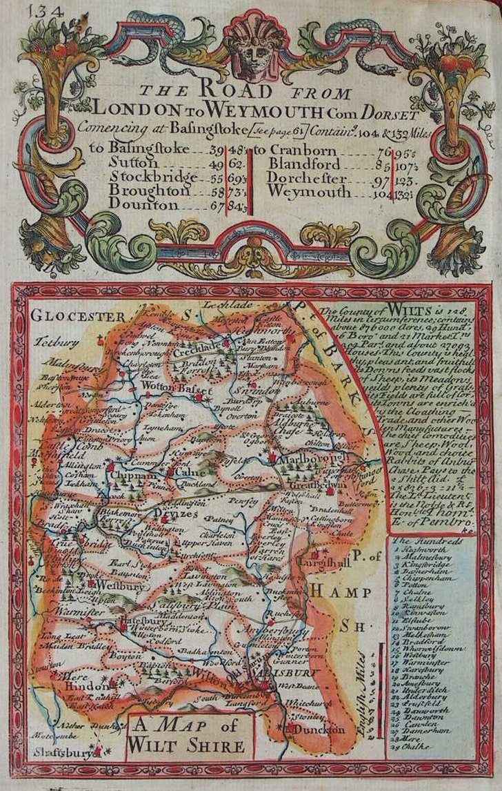 Map of Wiltshire - Owen & Bowen